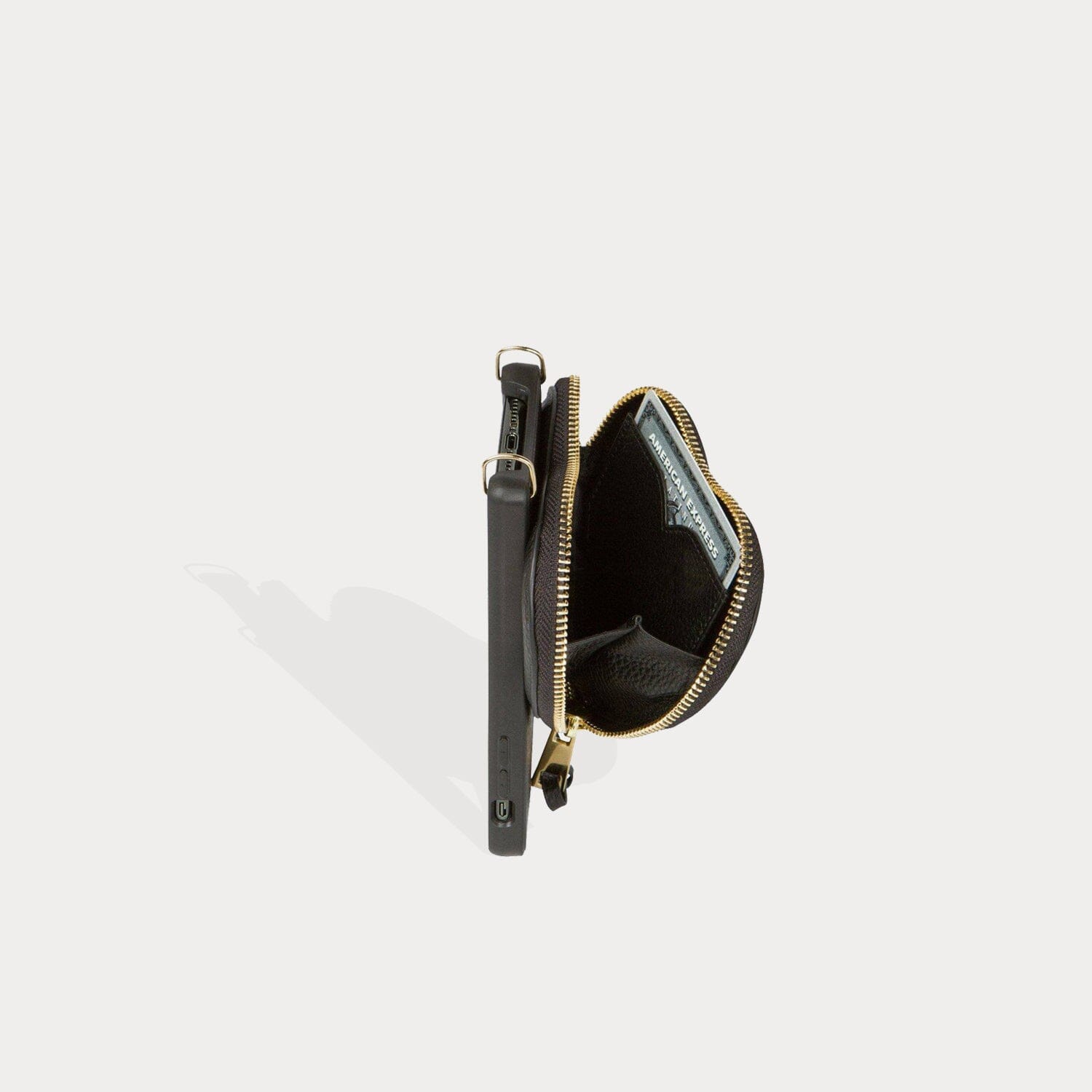 Willa Heart Crossbody Bandolier - Black/Gold