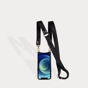 Bobby Floral Crossbody Bandolier - Black Floral/Gold