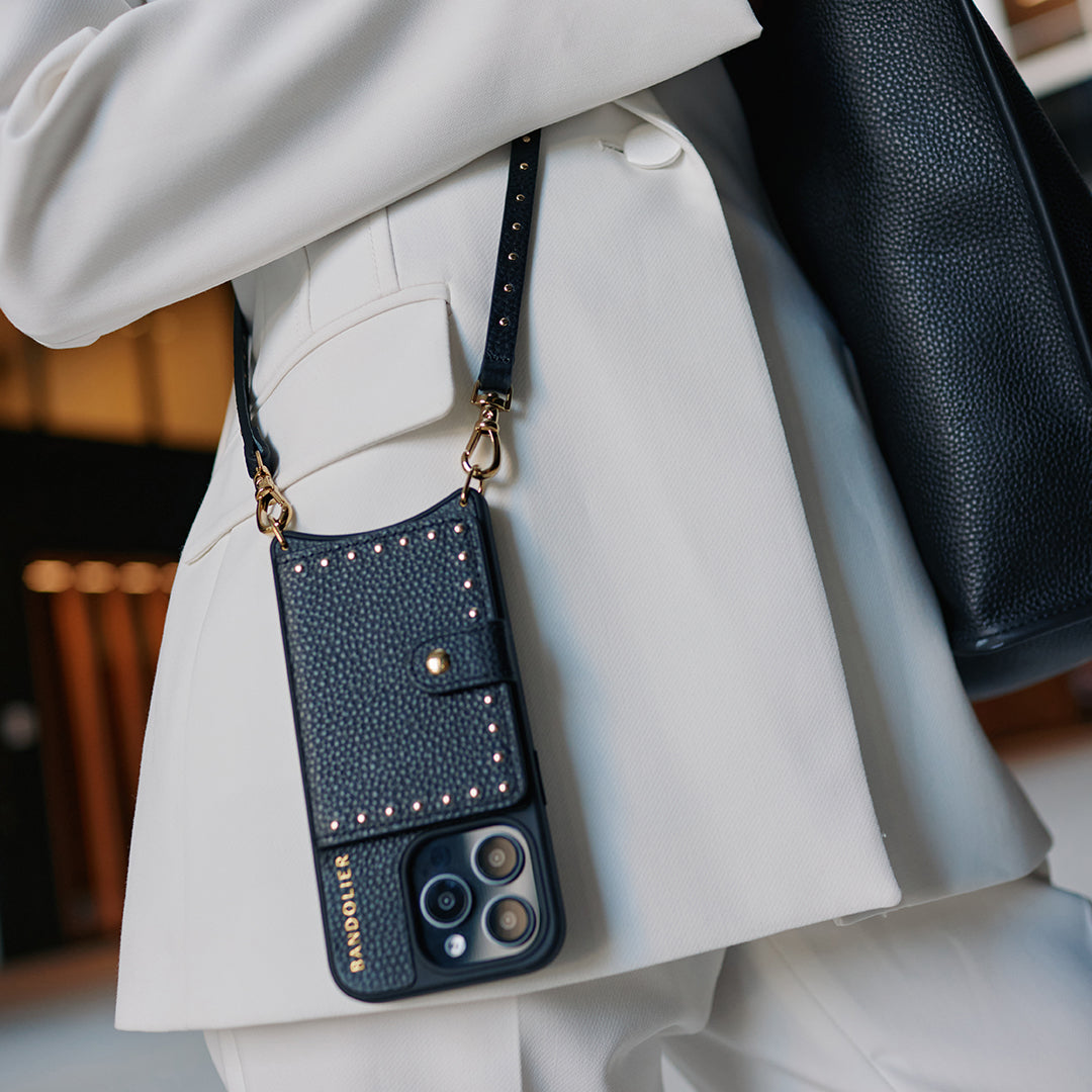 Nicole MagSafe Charging Crossbody Bandolier - Black/Gold