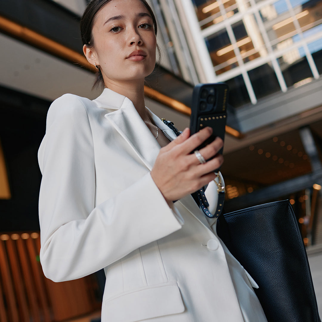 Nicole MagSafe Charging Crossbody Bandolier - Black/Gold