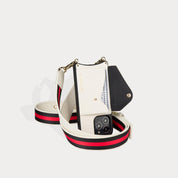 Kimberly Adjustable Crossbody Bandolier - Ivory/Gold