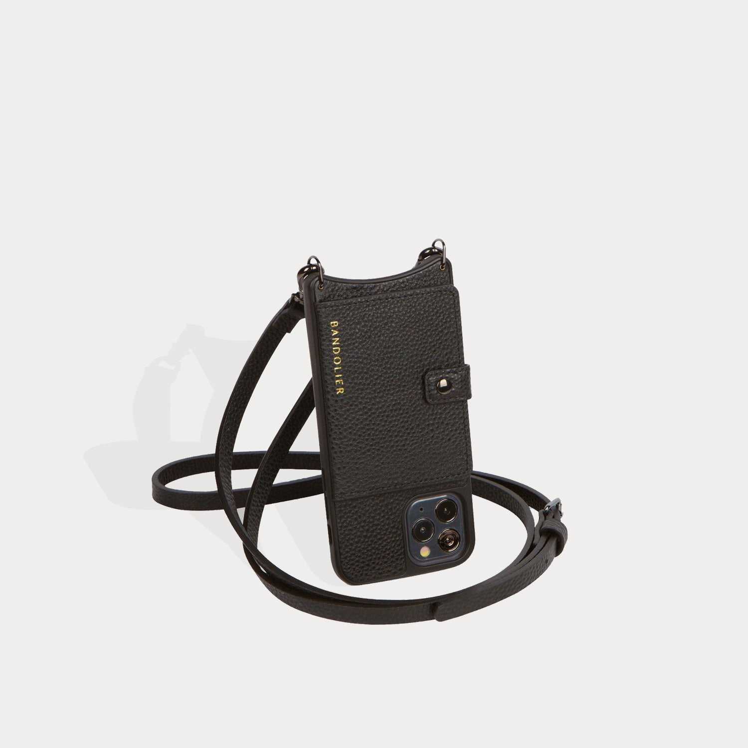 Mila MagSafe Charging Crossbody Bandolier - Black/Pewter
