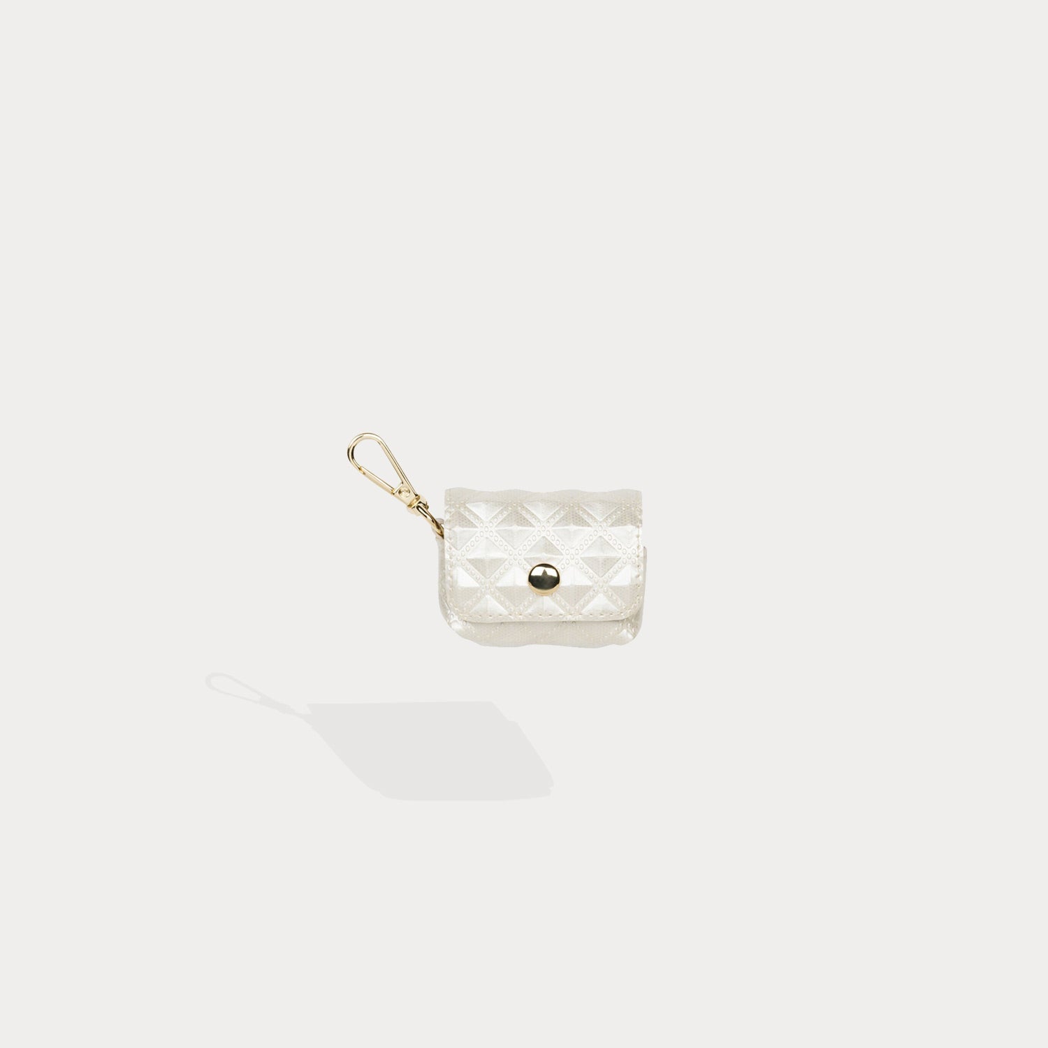 Avery AirPods Clip-On Pouch - Creme/Gold
