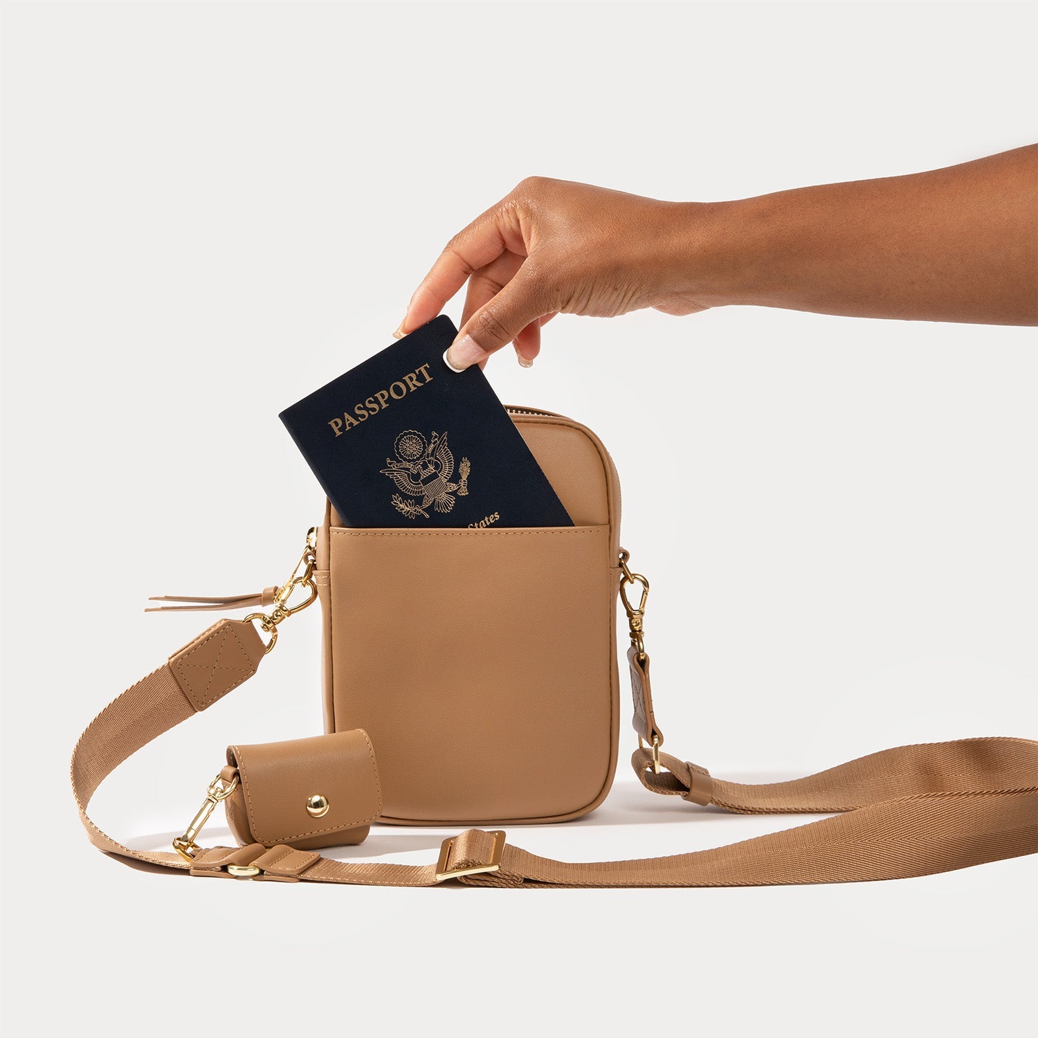 Dillon Bag - Tan/Gold