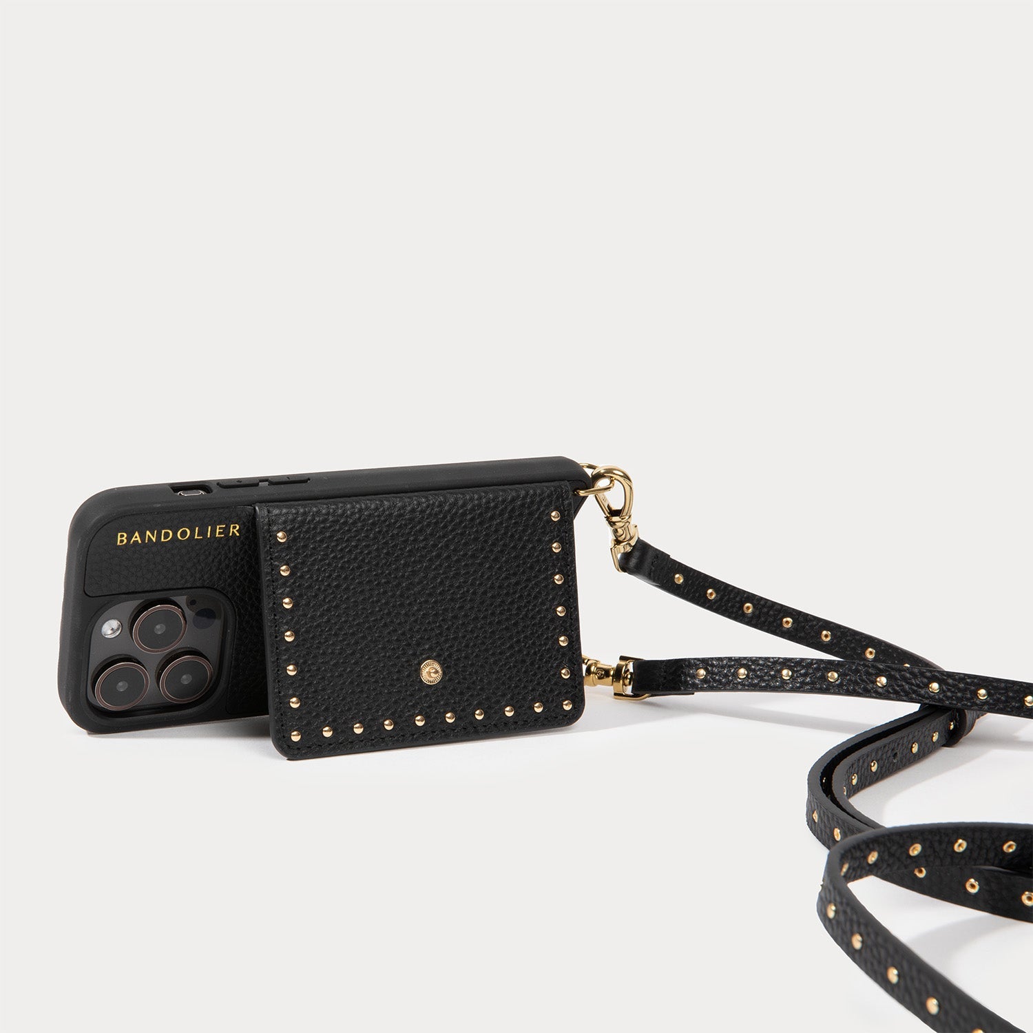 Nicole MagSafe Charging Crossbody Bandolier - Black/Gold