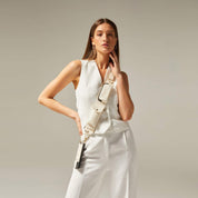 Billie Utility Crossbody with Case - Ivory/Gold