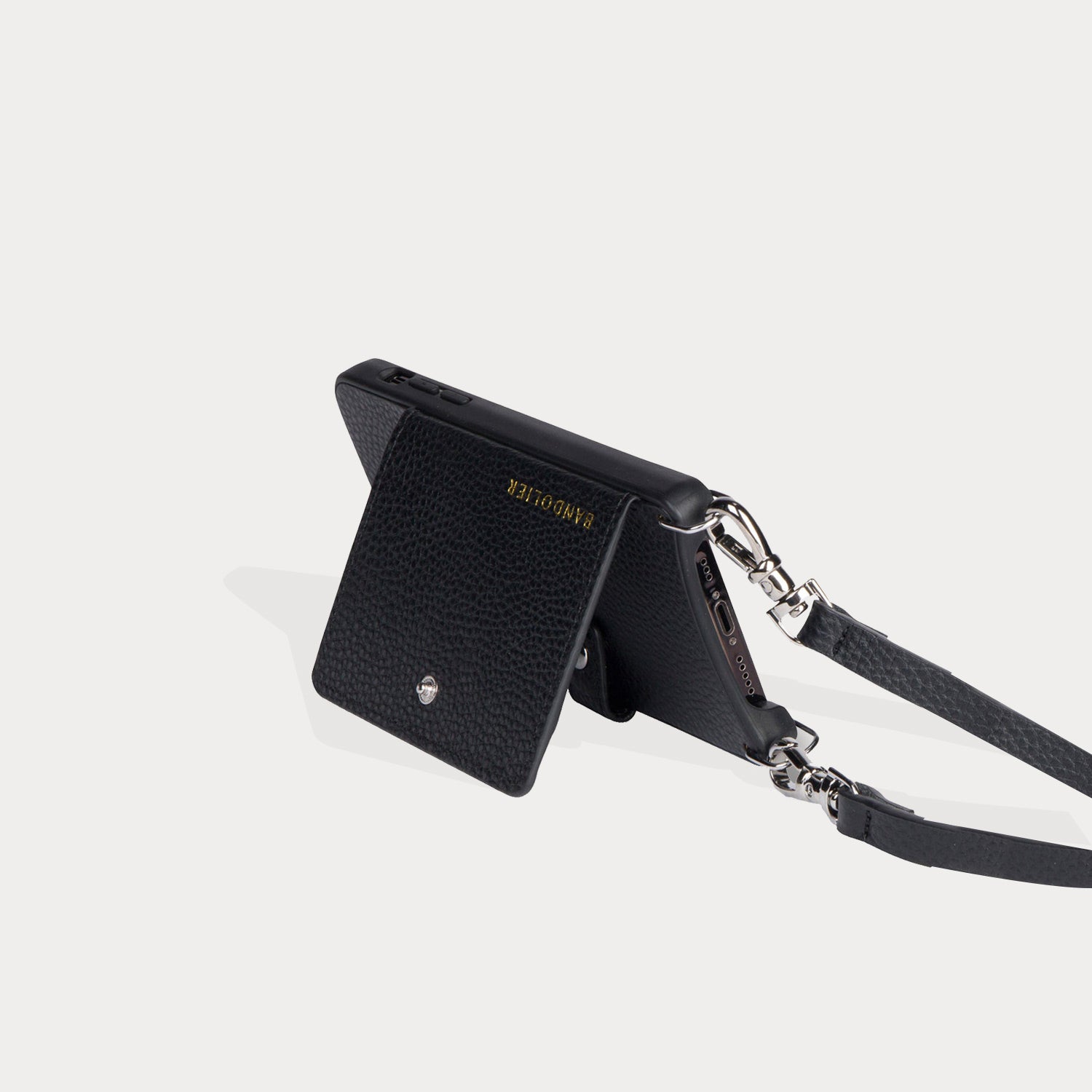Mila MagSafe Charging Crossbody Bandolier - Black/Silver