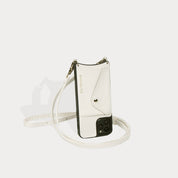 Donna Side Slot Crossbody Bandolier - Ivory/Gold
