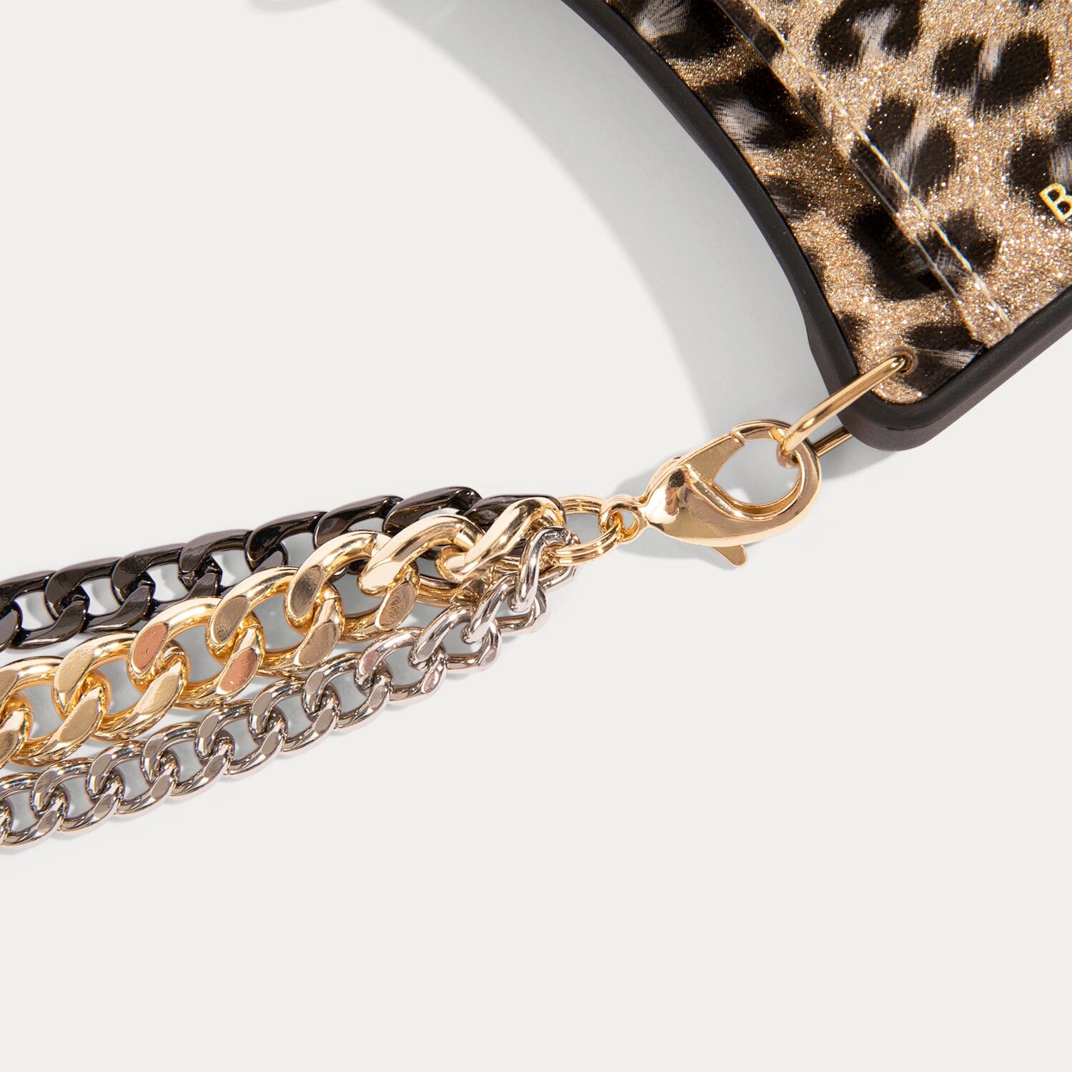 Sabrina Vegan Wristlet - Gold Leopard/Gold