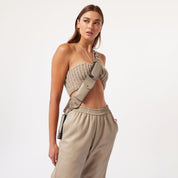 Billie Utility Crossbody with Case - Greige/Silver