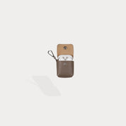Avery AirPods Clip-On Pouch - Dark Taupe/Silver