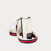 Kimberly Adjustable Crossbody Bandolier - Ivory/Gold