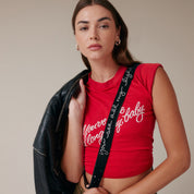 Alanis Rhinestone Strap Only - Black/Gold