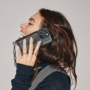 Astrid Wristlet - Black/Silver