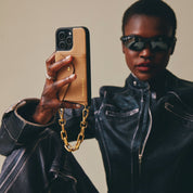 Astrid Wristlet - Black/Gold