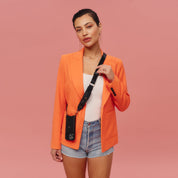 Lana Side-Slot Crossbody - Black/Gold