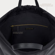 Drawstring Backpack - Black/Gold