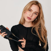 Emma Wristlet - Black/Gold