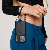 Emma Wristlet - Black/Gold