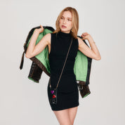 Gia Crossbody Bandolier - Black Heart/Gold