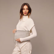 Carryall Zip Pouch - Greige/Silver