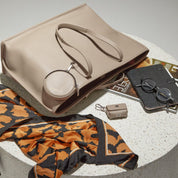 Tote Bag - Greige/Silver