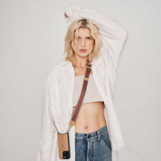 Kimberly Adjustable Crossbody Bandolier - Tan/Gold