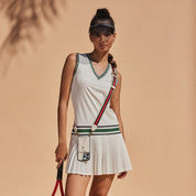 Kimberly Adjustable Crossbody Bandolier - Ivory/Gold