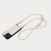 Donna Side Slot Crossbody Bandolier - Ivory/Gold