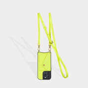 Donna Side Slot Crossbody Bandolier - Neon Yellow/Gold