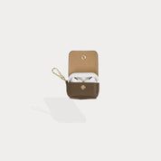 Avery AirPods Clip-On Pouch - Forest Brown/Gold