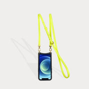 Donna Side Slot Crossbody Bandolier - Neon Yellow/Gold
