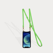 Donna Side Slot Crossbody Bandolier - Neon Green/Gold