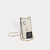 Gia Crossbody Bandolier - Heart Ivory/Gold