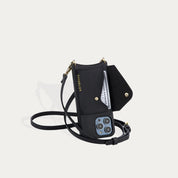 Donna Side Slot Crossbody Bandolier - Black/Gold