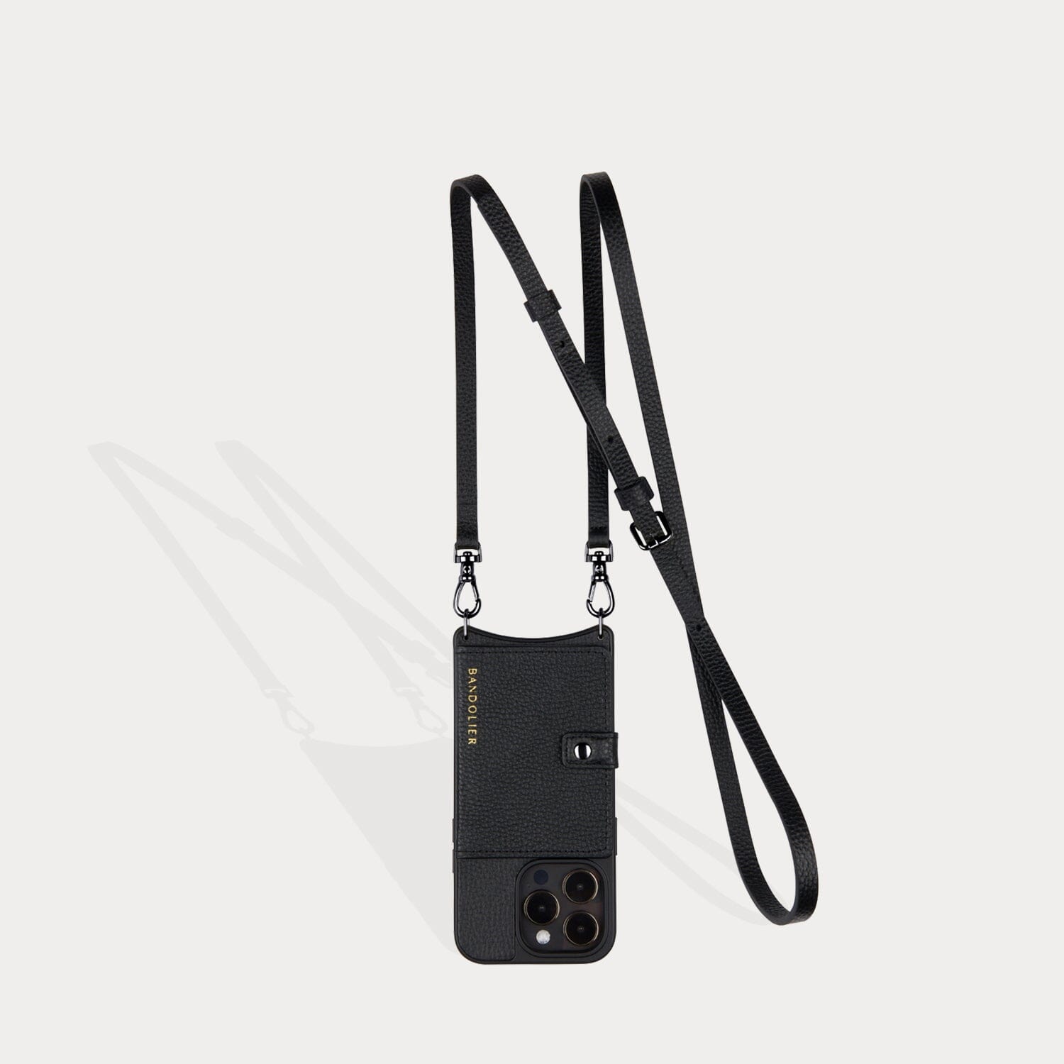 Mila MagSafe Charging Crossbody Bandolier - Black/Pewter