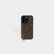 Gigi O-ring Wristlet - Dark Leopard/Gold