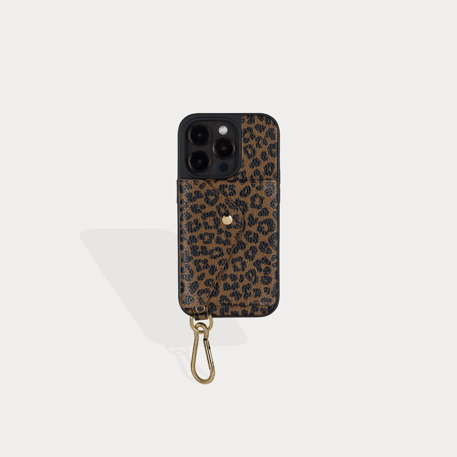Gigi O-ring Wristlet - Dark Leopard/Gold