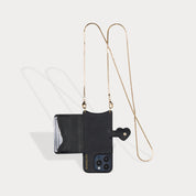 Gia Heart MagSafe Charging Crossbody Bandolier - Black/Red/Gold