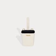 Slip Top Pebble Leather Holster - Ivory/Gold