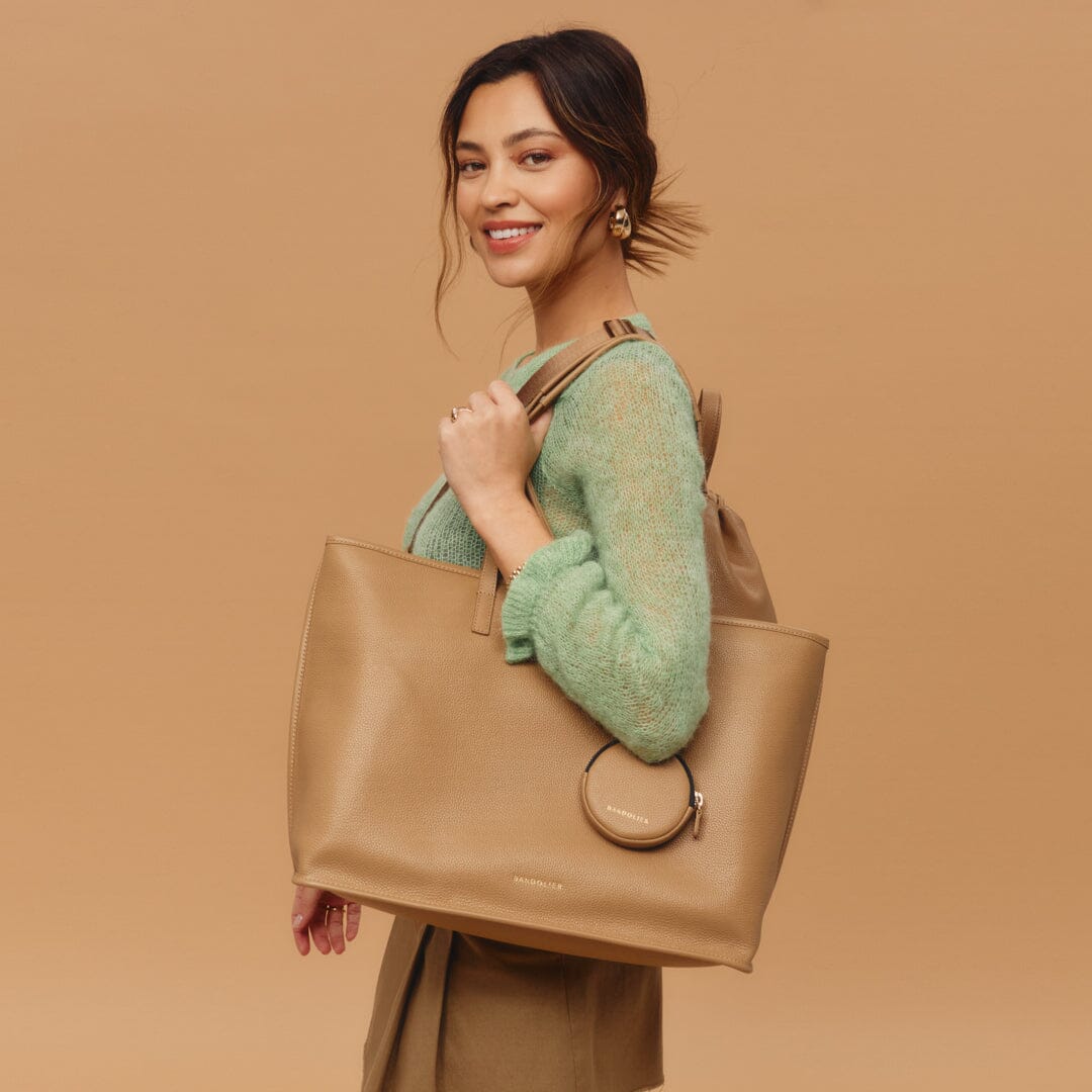Tote Bag - Tan/Gold