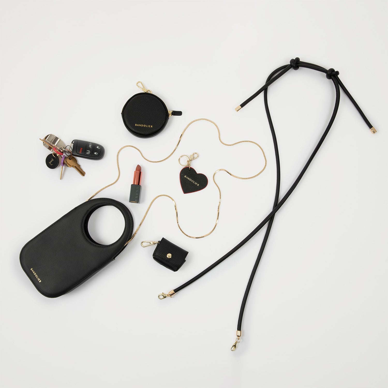 Julian Circle Phone Bag - Black/Gold