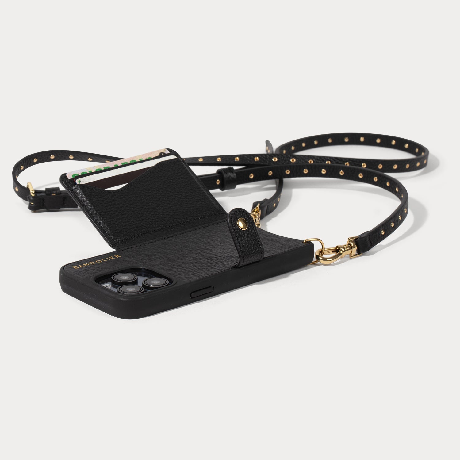Nicole MagSafe Charging Crossbody Bandolier - Black/Gold
