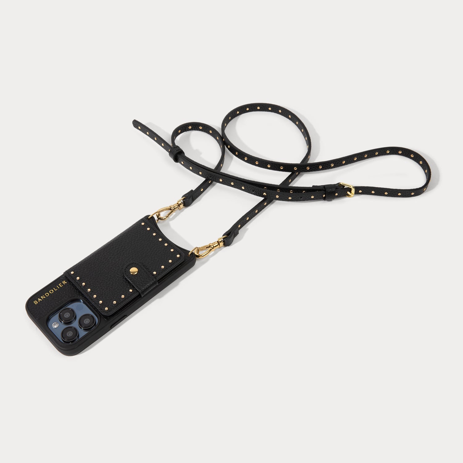 Nicole MagSafe Charging Crossbody Bandolier - Black/Gold