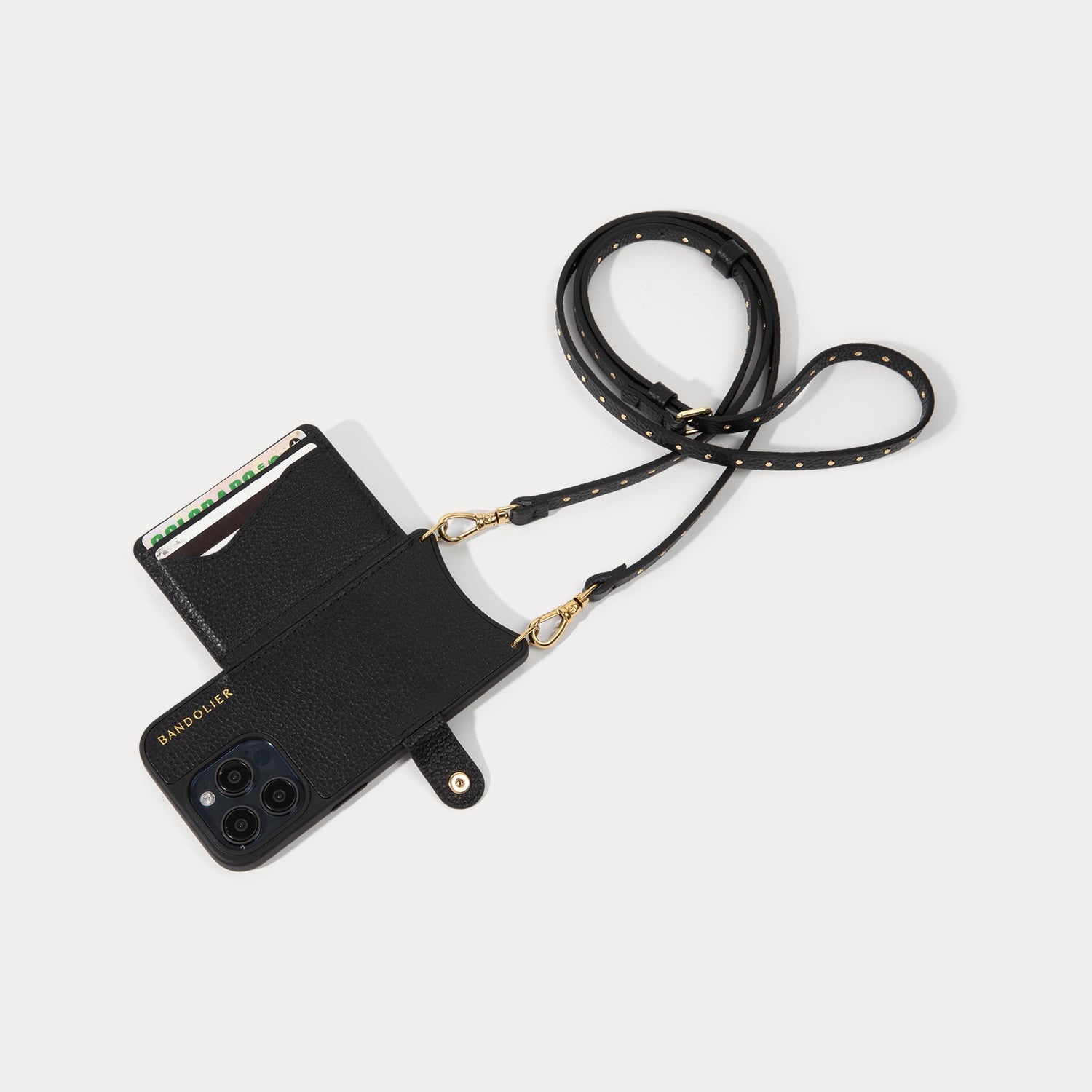 Nicole MagSafe Charging Crossbody Bandolier - Black/Gold