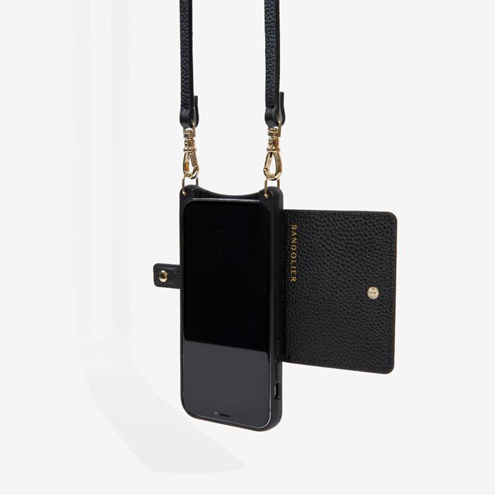 Mila MagSafe Charging Crossbody Bandolier - Black/Gold