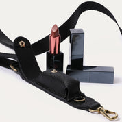 Lana Side-Slot Crossbody - Black/Gold