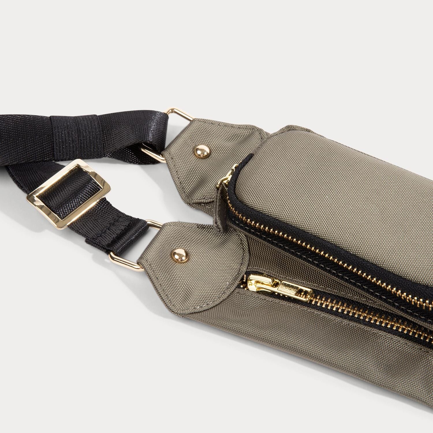 Billie Nylon Utility Crossbody with Case - Army Green/Gold