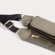 Billie Nylon Utility Crossbody with Case - Army Green/Gold
