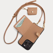Mila MagSafe Charging Crossbody Bandolier - Tan/Gold